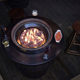 Fire Pit Barrel Table